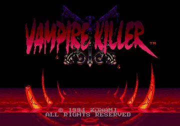 Vampire Killer (Japan) screen shot title